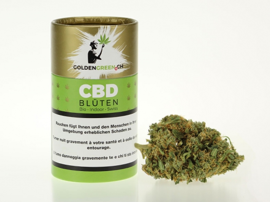417 Gold CBD Cannabis Buds / Blüte 1.8g in Runddose