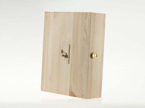 333 Gold CBD Cannabis Geschenkbox aus Holz