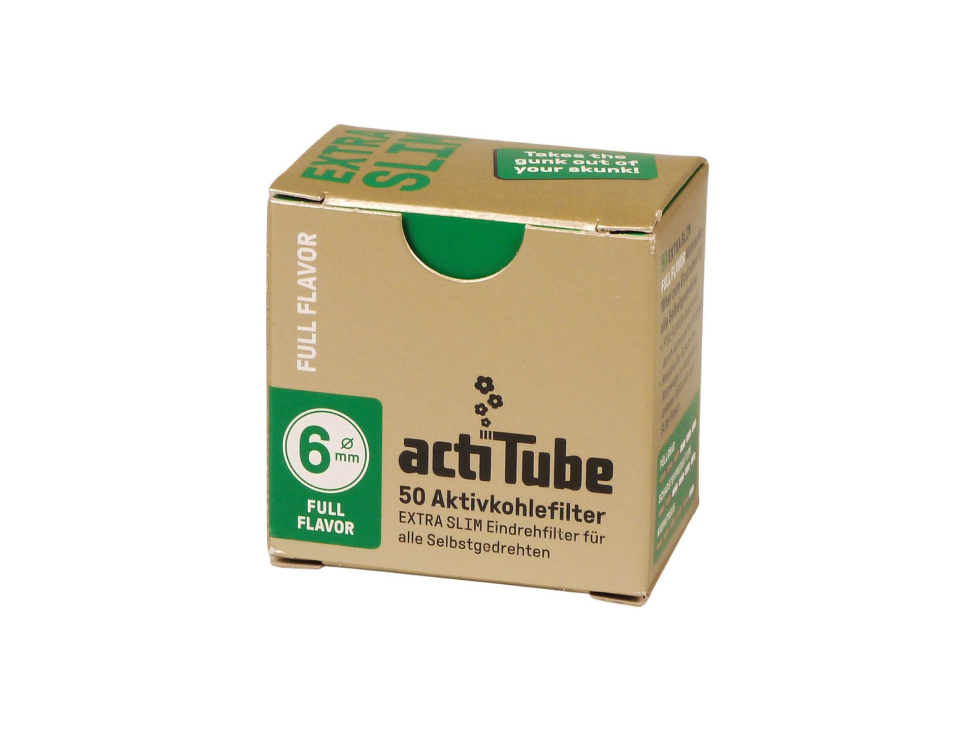 actiTube, Extra Slim filtri al carbone attivo, diametro 6mm, 50 filtri